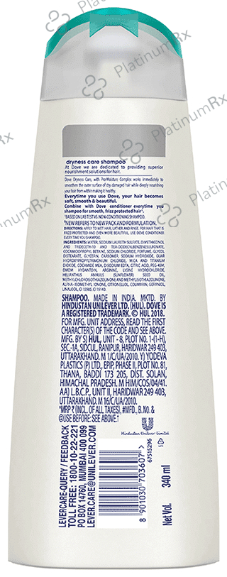 Dove Dryness Care Shampoo 340 ml