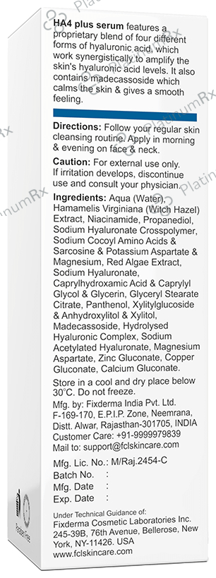 Fixderma FCL HA4 Plus Serum 30 ml