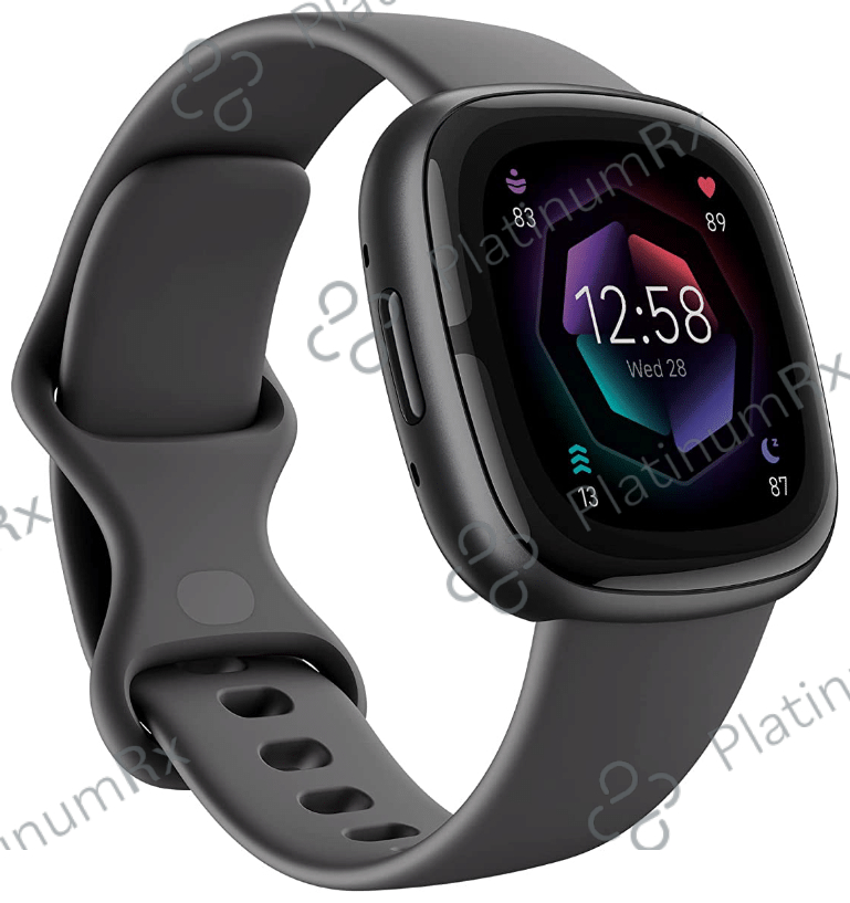 Fitbit Sense 2 Health & Fitness Watch Square Black Dial or Grey Silicon Strap