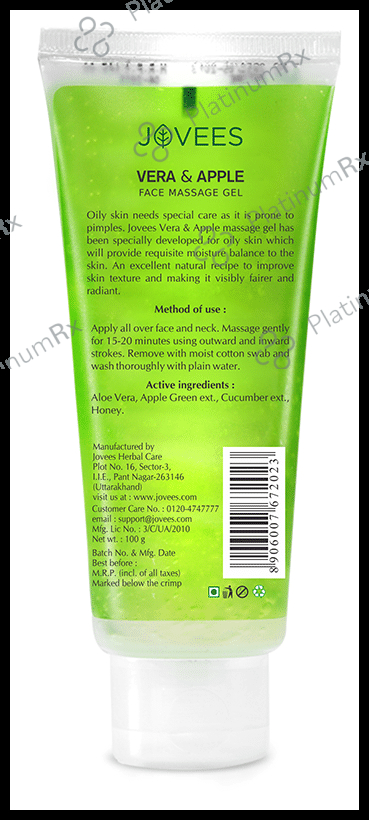 Jovees Vera & Apple Face Massage Gel 100 gm