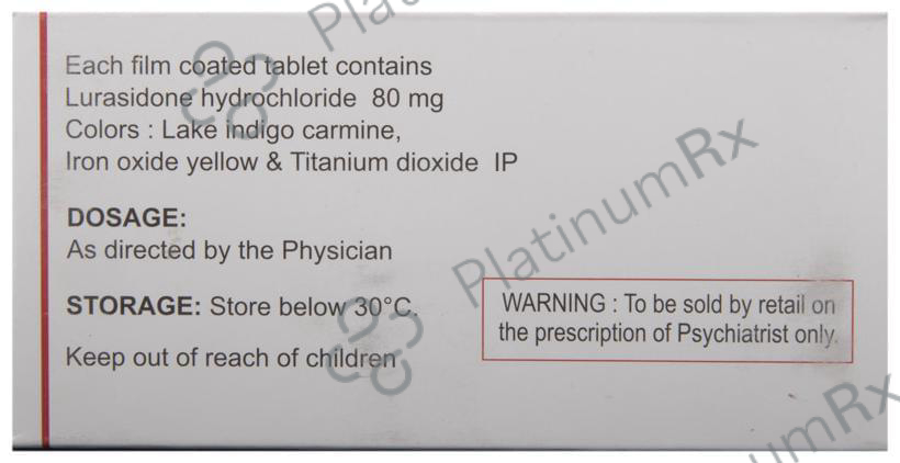 Lurata 80mg Tablet 10s