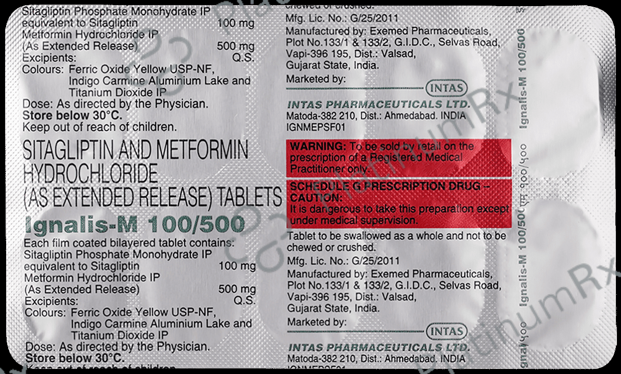 Ignalis M 100/500mg Tablet ER 10s