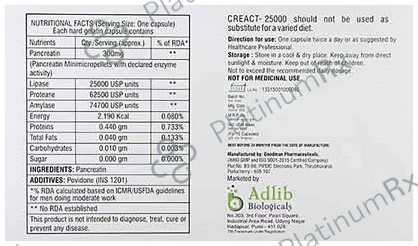 Creact 25000 Capsule DR