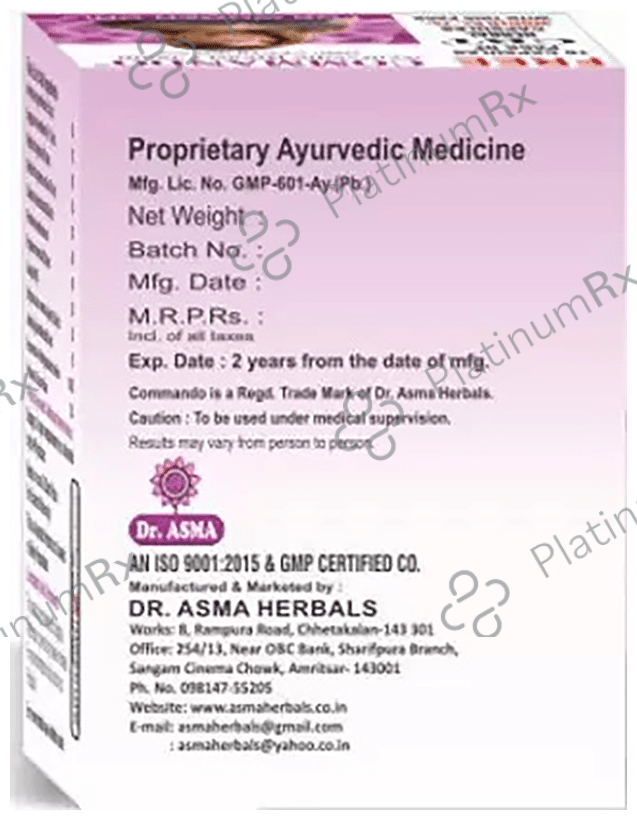 Dr. Asma Commando Ayurvedic Breast Cream with CBT Herbal 10 Capsule Free