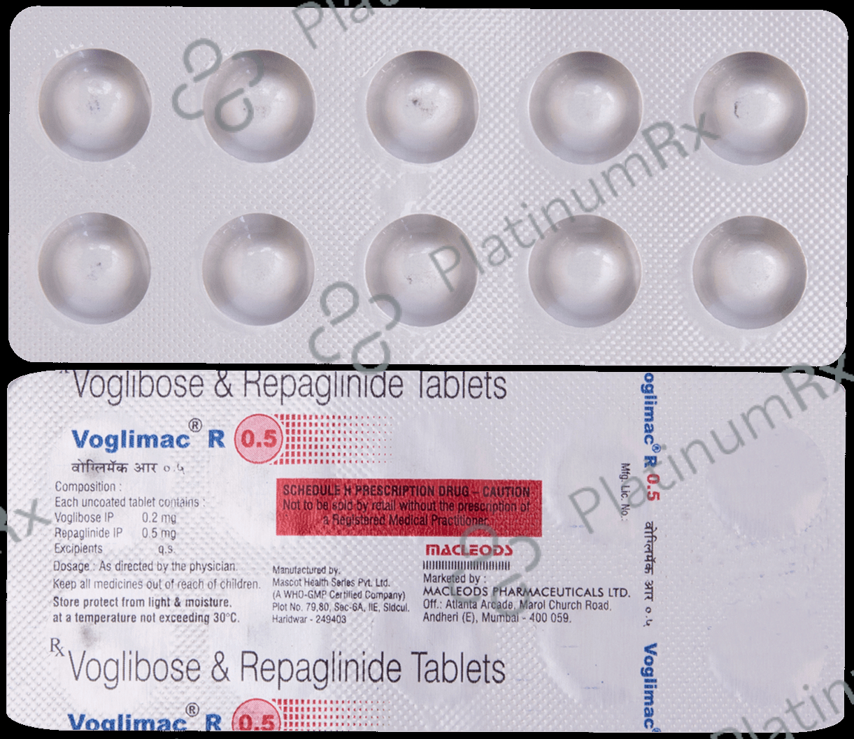 Voglimac R 0.5mg/0.2mg Tablet
