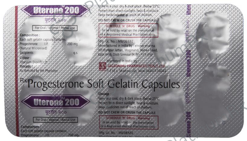 Uterone 200 Soft Gelatin Capsule