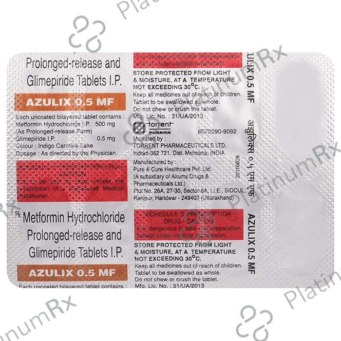 Azulix 0.5 MF 0.5/500mg Tablet PR 10s