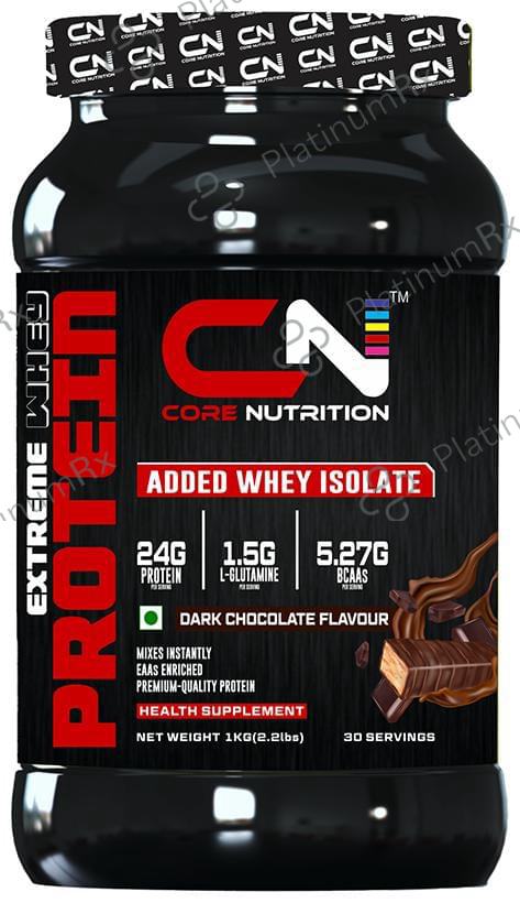 Core Nutrition Extreme Whey Protein Powder Dark Chocolate 1 kg
