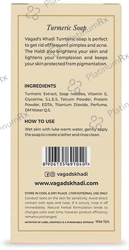 Vagad's Khadi Herbal Soap Turmeric