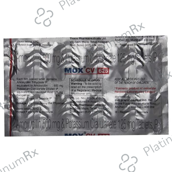 Mox CV 625 500/125mg Tablet 10s