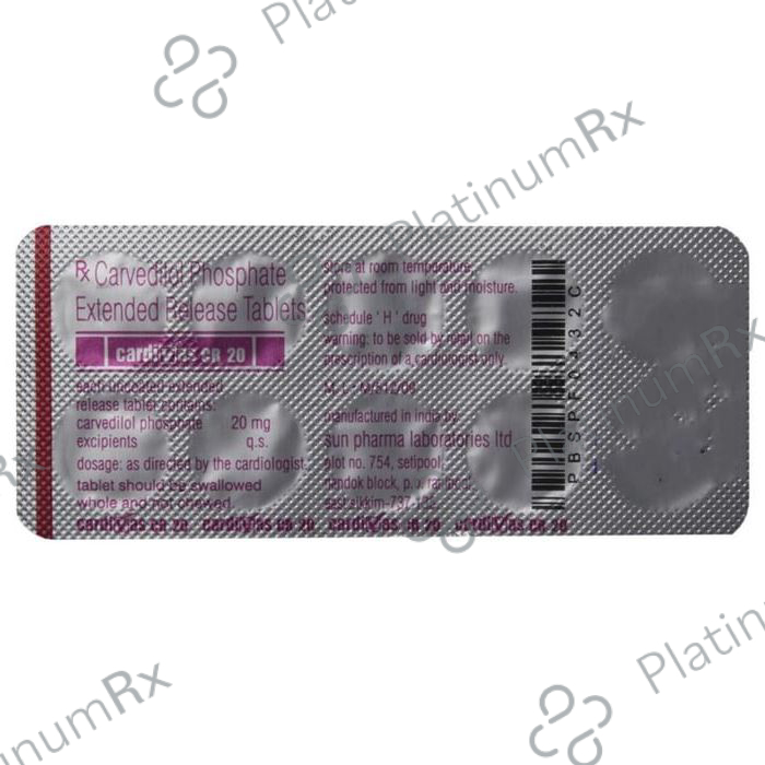 Cardivas CR 20mg Tablet 10s