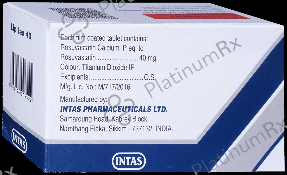 Lipitas 40mg Tablet 10s
