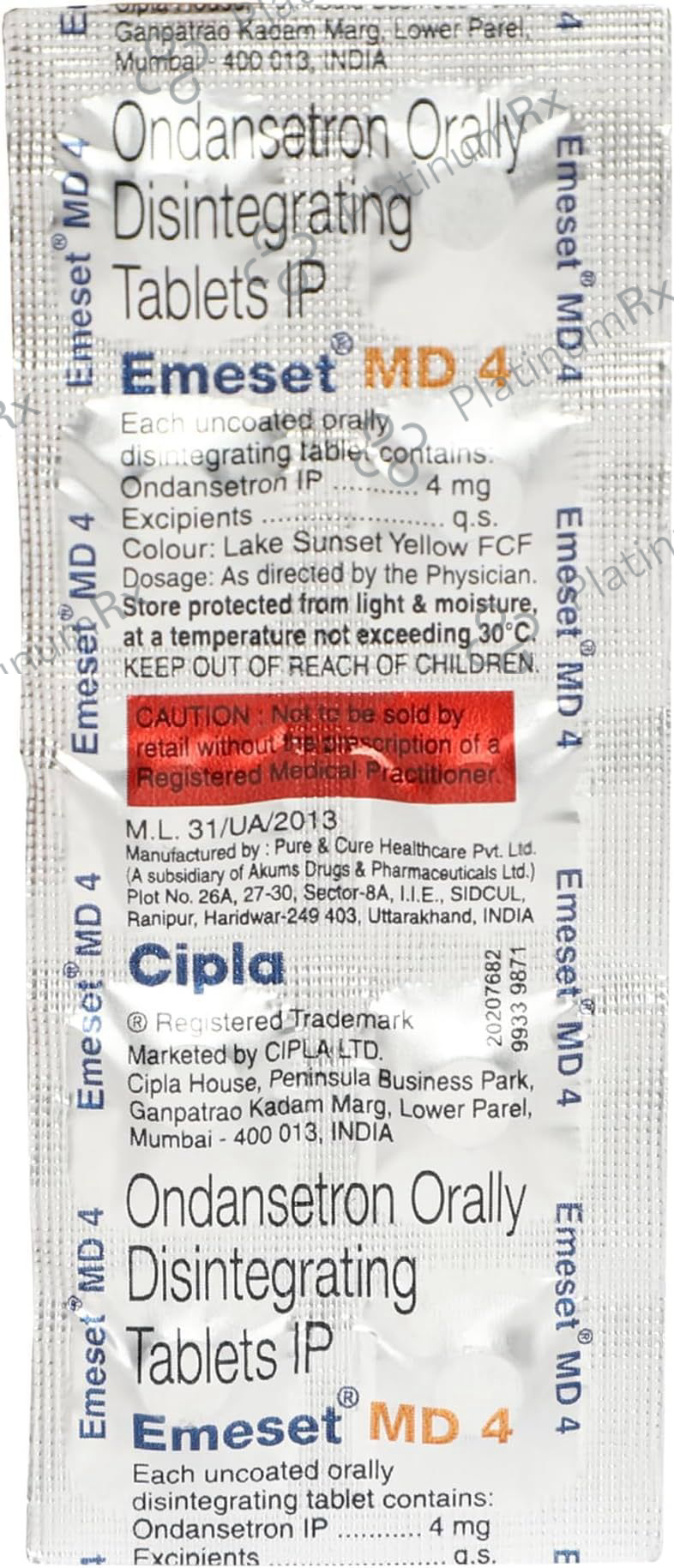 Emeset MD 4mg Tablet 10s