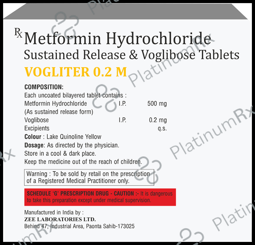 Vogliter M 500mg/0.2mg Tablet SR