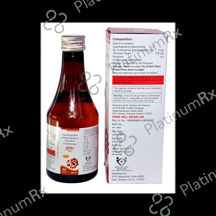 Alfer Syrup Sugar Free