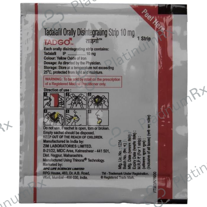 Tadgo 10mg Disintegrating Strip