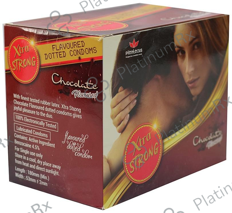 Plenteous Xtra Strong Flavoured Dotted Condom Chocolate