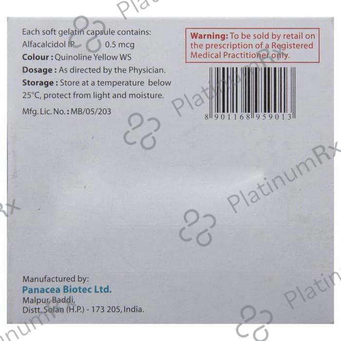 Alphadol 0.5mcg Capsule 10s