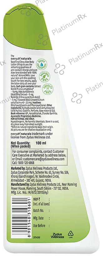 Everyuth Naturals Body Lotion Soothing Citrus Aloe