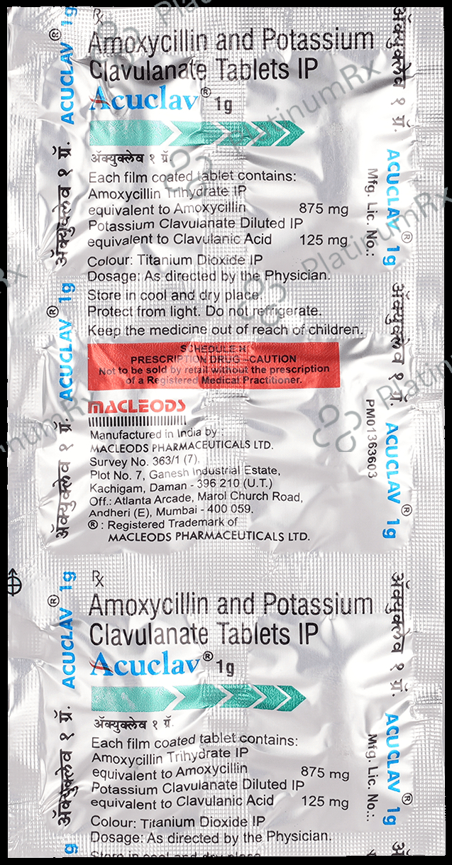 Acuclav 1000mg Tablet