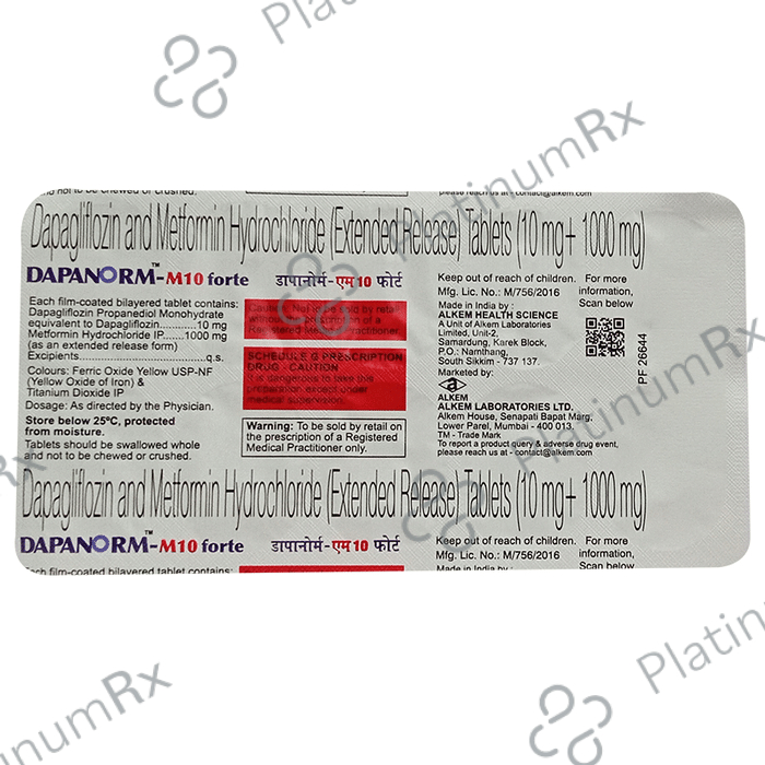 Dapanorm M10/1000mg Forte Tablet ER 10s