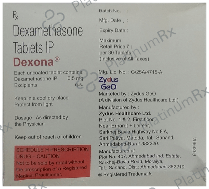 Dexona 0.5mg Tablet 30s