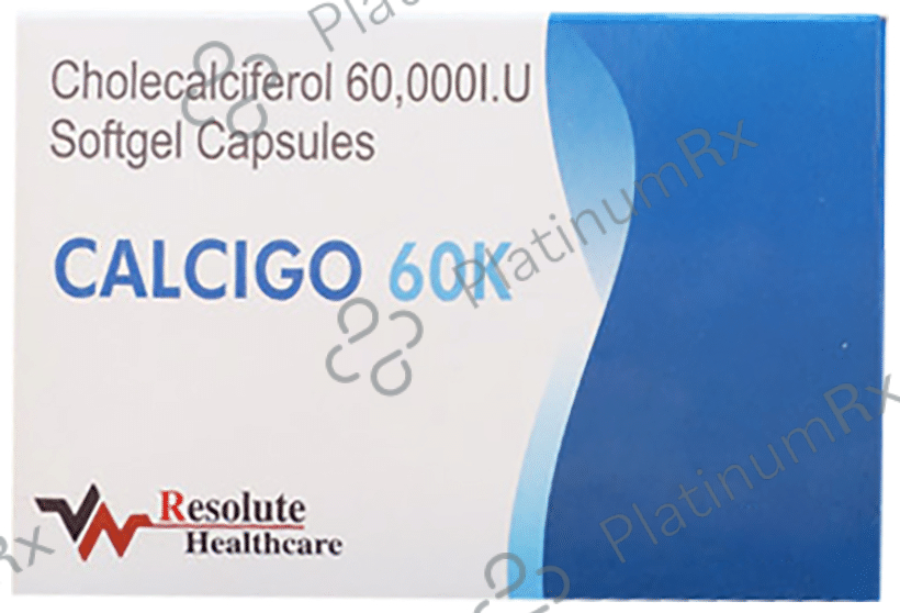 Calcigo 60K Softgel Capsule 4 Soft Gelatin Capsule