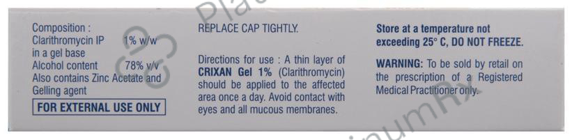Crixan 1% Gel 15gm