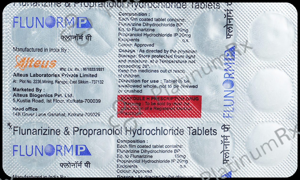 Flunorm P 20mg/10mg Tablet