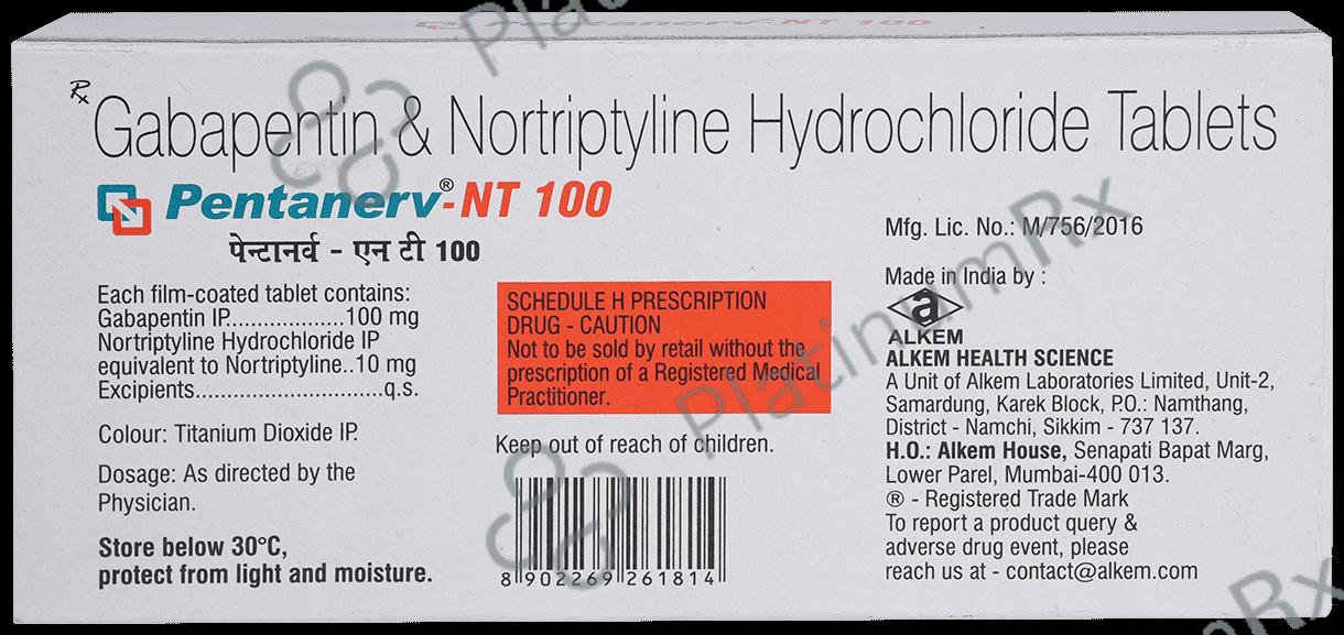 Pentanerv NT 100/10mg Tablet 10s