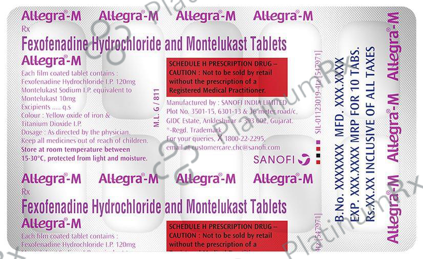 Allegra M 120/10mg Tablet 10s