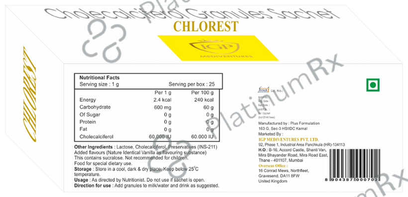 IGP Mediventures Chlorest Sachet (1gm Each) Sachet