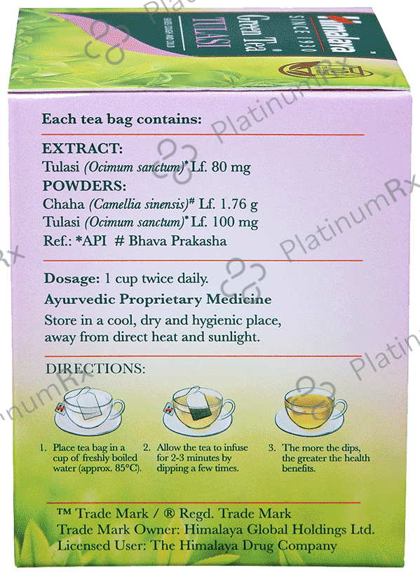 Himalaya Green Tea Sachet (2gm Each) Tulasi 10 Sachets