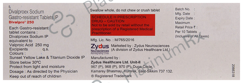 Divalpro 250mg Tablet 10s