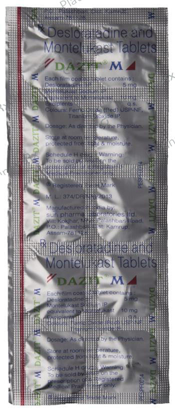 Dazit M 5/10mg Tablet 10s