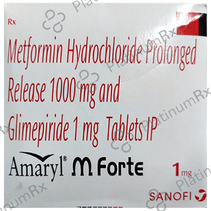 Amaryl M Forte 1/1000mg Tablet PR 15s