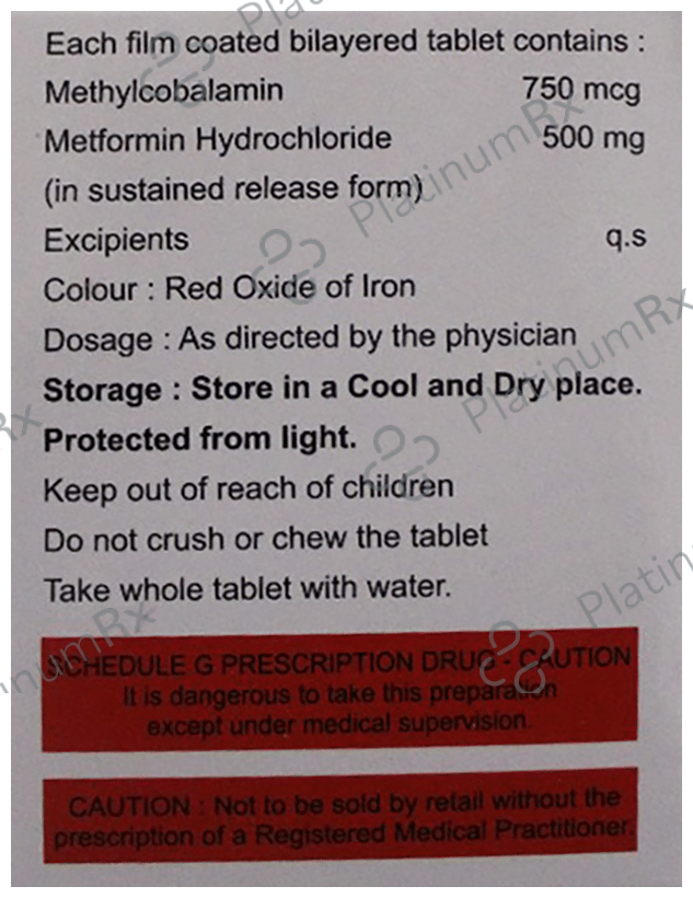 Cureformin MC 500mg/750mcg Tablet SR