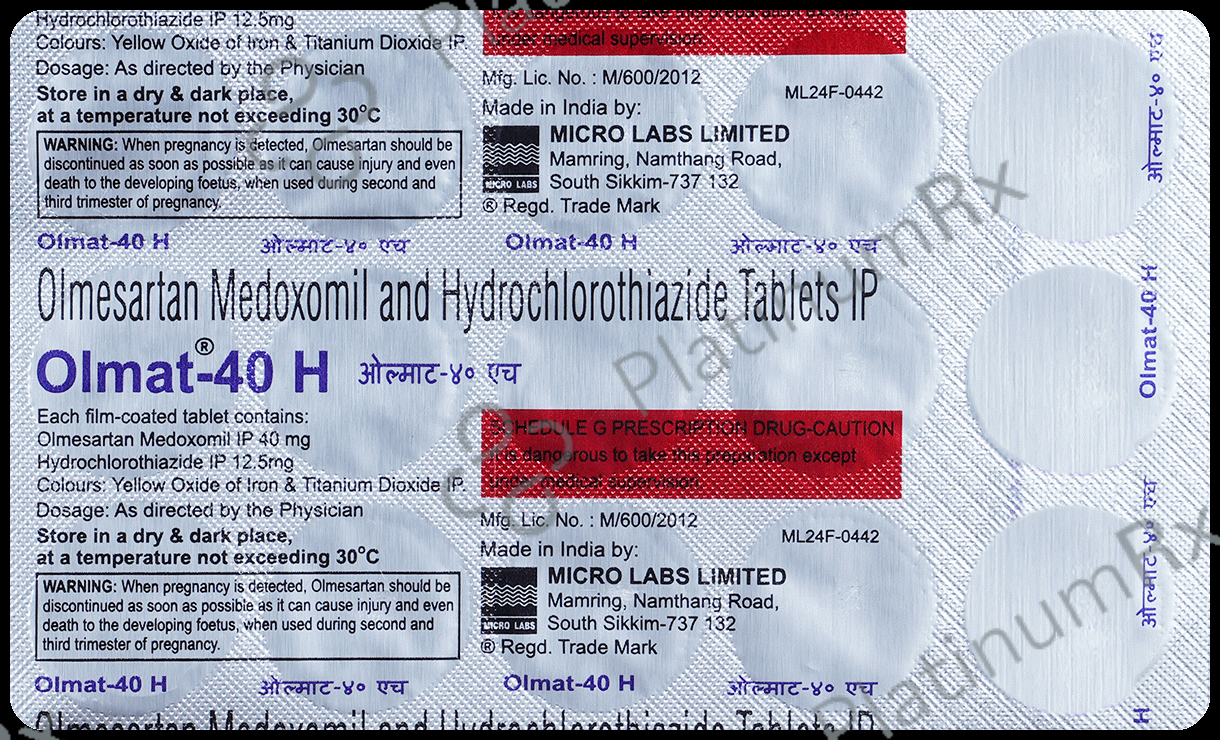 Olmat 40 H 12.5/40mg Tablet 15s
