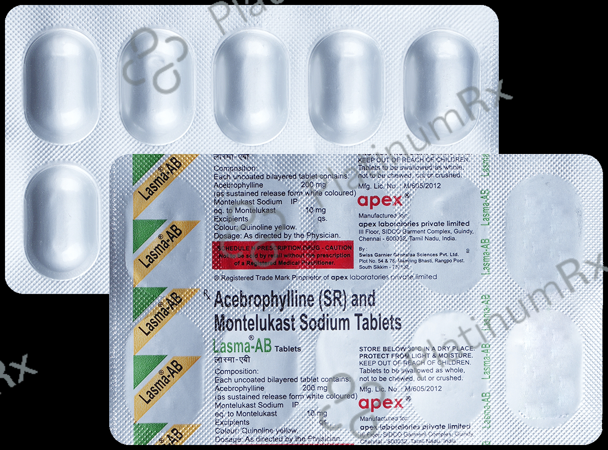Lasma AB 200mg/10mg Tablet