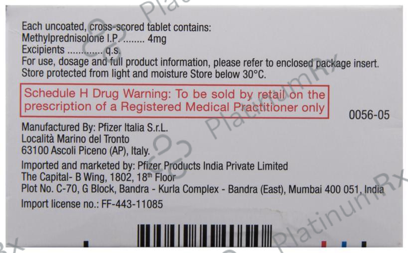 Medrol 4mg Tablet 10s