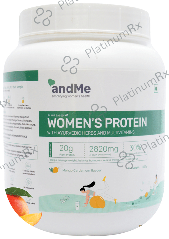 Andme Plant Based Women's Protein Powder Mango Cardamom