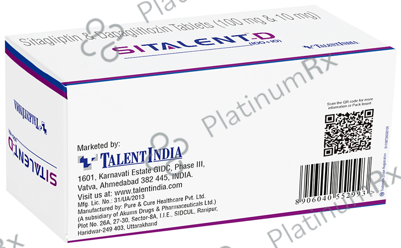 Sitalent D 10mg/100mg Tablet
