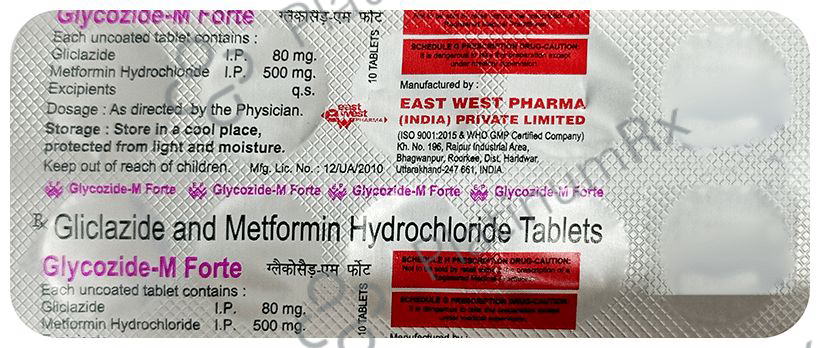 Glycozide M Forte 80/500mg Tablet 10s