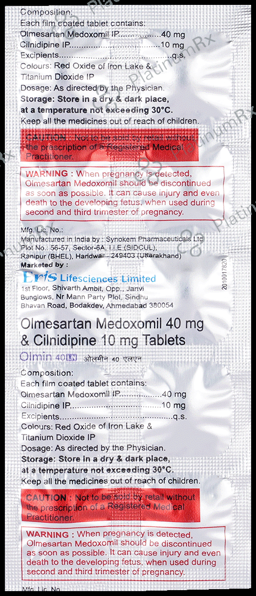 Olmin 40 LN Tablet 10/40mg 10s
