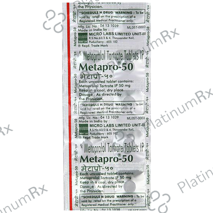 Metapro 50mg Tablet 10s
