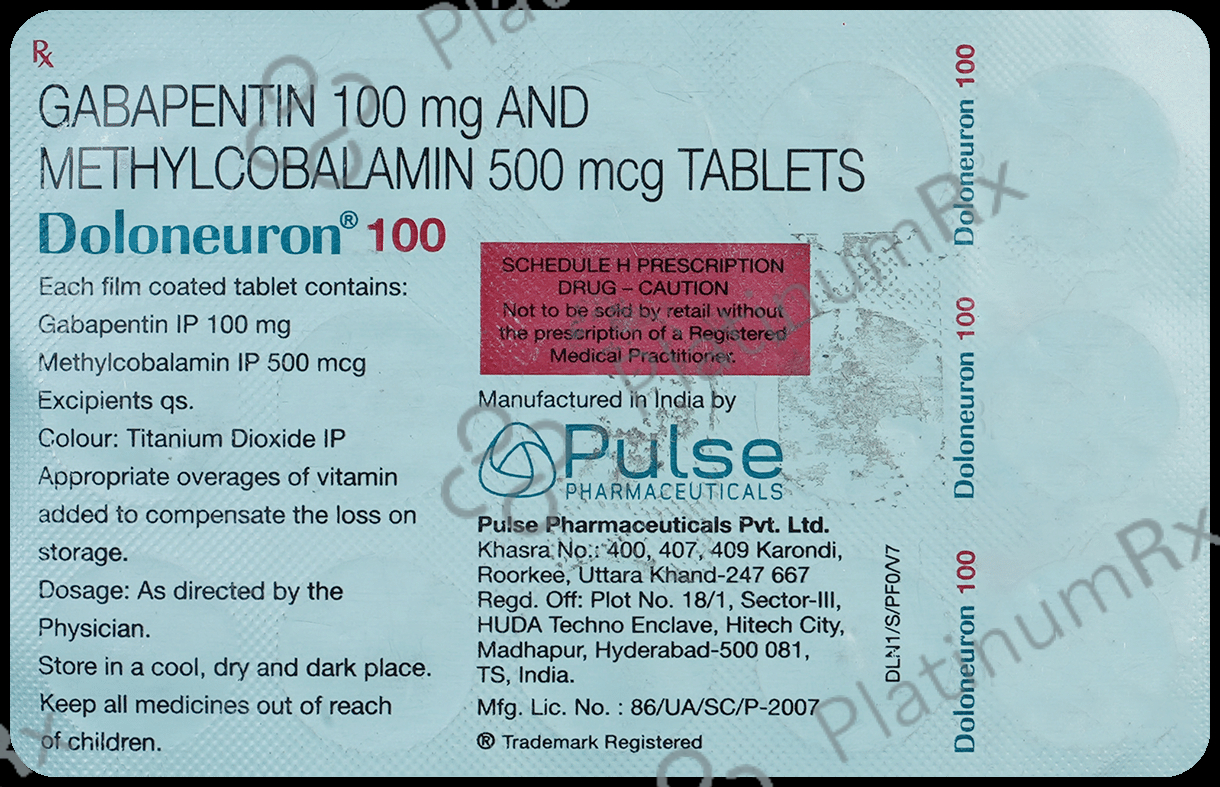 Doloneuron 100mg/500mcg Tablet 15s