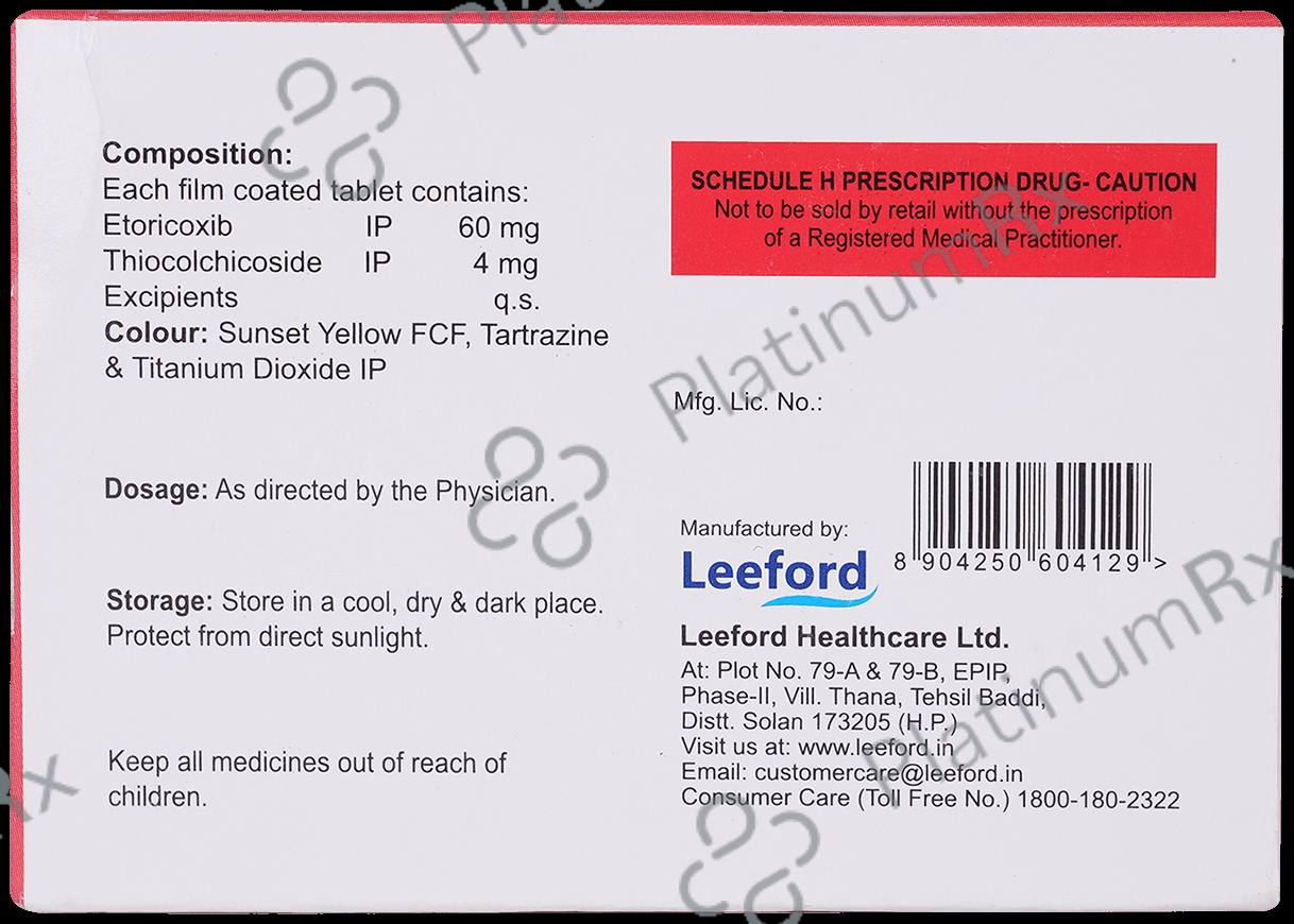 Etoford MR 60/4mg Tablet 10s