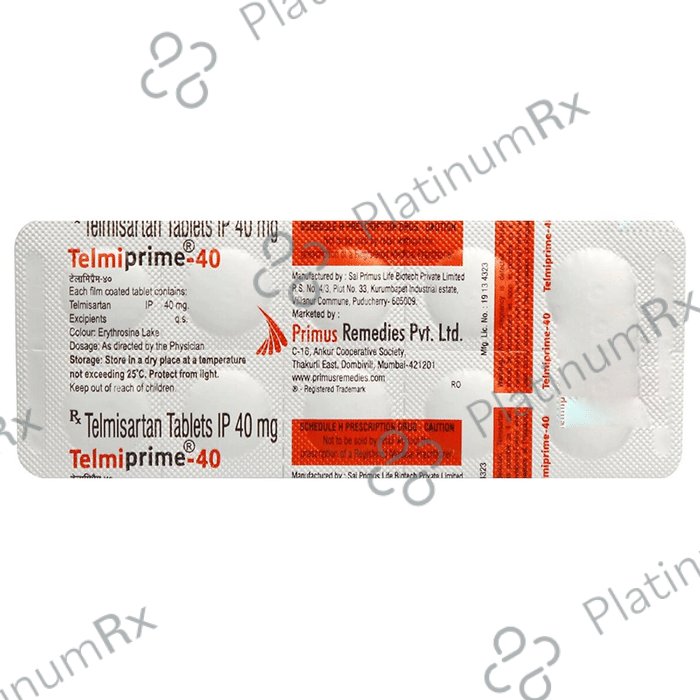 Telmiprime 40mg Tablet 10 Tablet