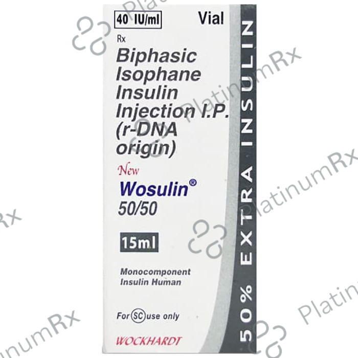 New Wosulin 50/50 (40 IU/ml) (1*15ml Vial)