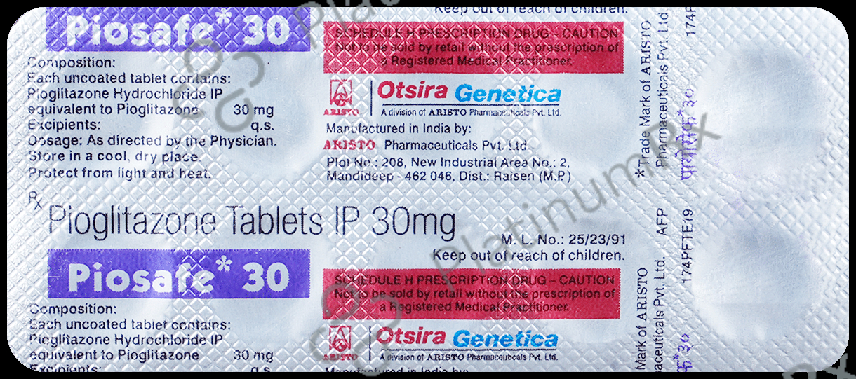 Piosafe 30mg Tab 10s